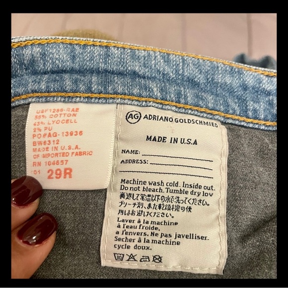 AG The Stevie Slim Straight Jeans light denim blue wash - Picture 3 of 11